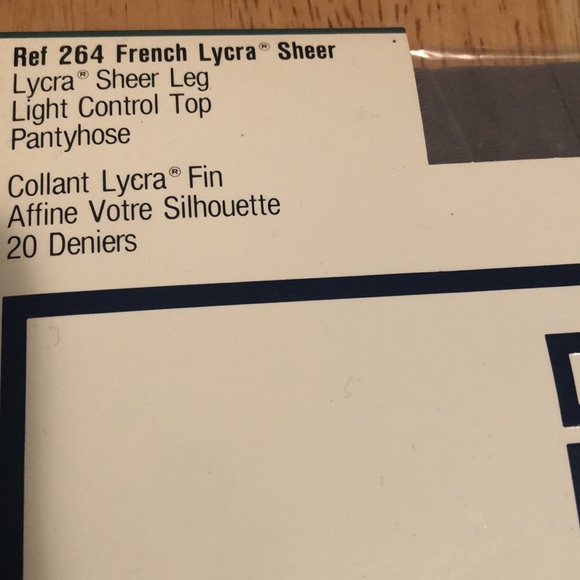 GIVENCHY Vintage French Lycra Sheer Leg Silver Fox Control Top Pantyhose Size D - Picture 3 of 4